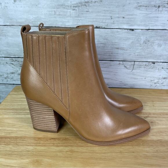 Marc Fisher Shoes - Marc Fisher Alva Pointy Toe Ankle Bootie Cognac Size 7.5